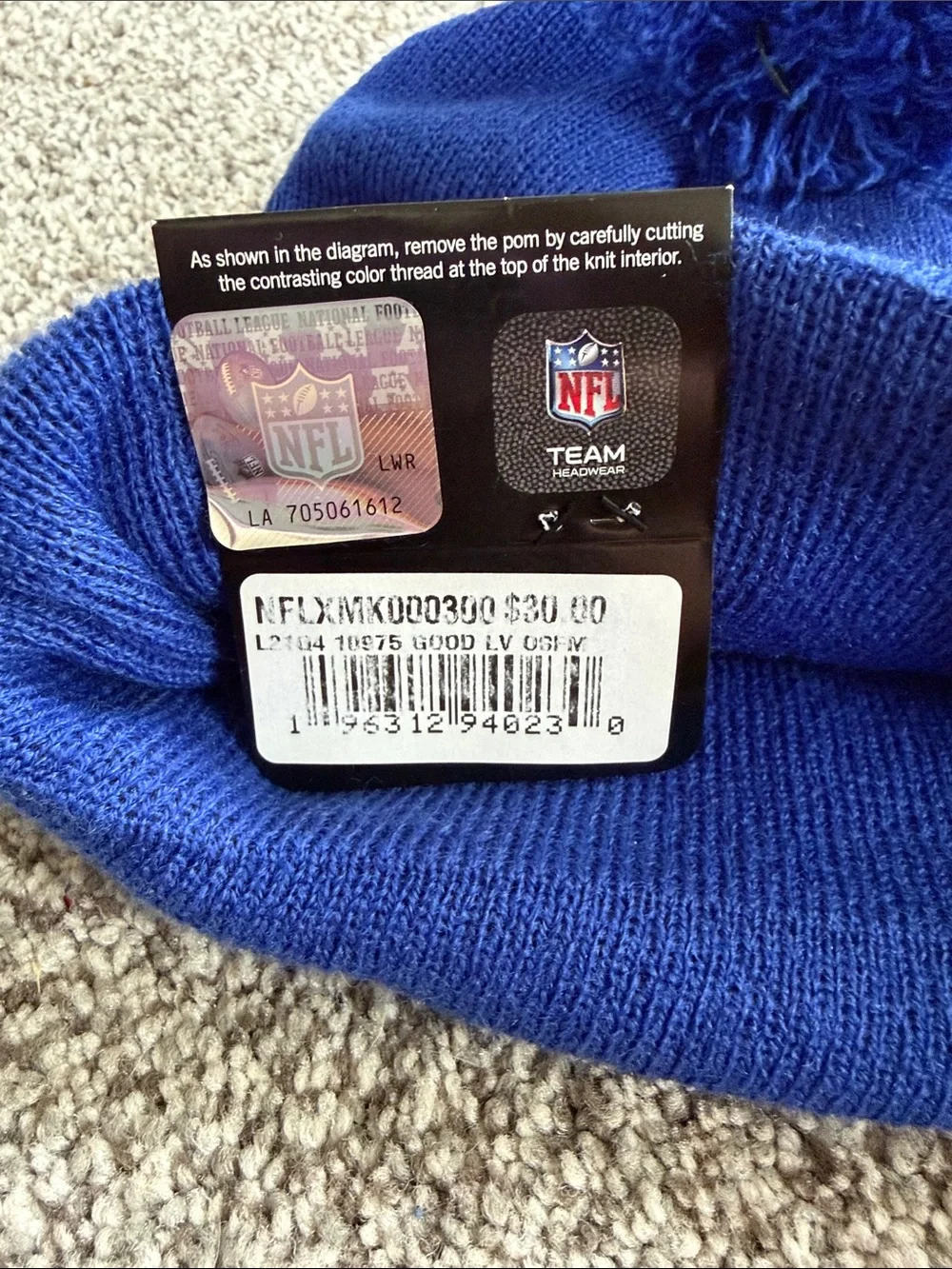 NFL Knit Beanie  (NWT)